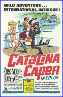 DEEP SEA SCUBA DIVING One Sheet CATALINA ISLAND CAPER original 1967 movie poster