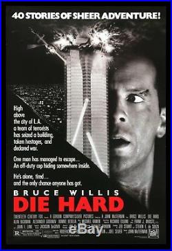 DIE HARD CineMasterpieces VINTAGE ORIGINAL MOVIE POSTER COP POLICE ROLLED 1988