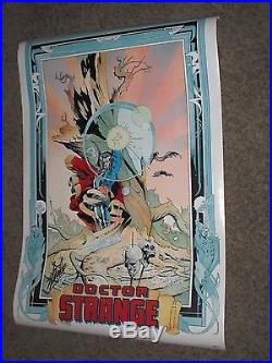 DOCTOR STRANGE Vintage Poster SIGNED by STAN LEE Marvel/Movie/Defenders