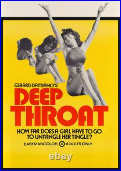 Deep Throat 1972 Vintage Movie Poster