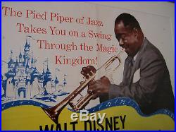 Disneyland After Dark 1962 Vintage Movie Poster Louis Armstrong Walt Disney