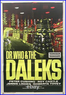 Doctor Who and the Daleks Original Vintage Movie Poster 1967