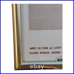 Dr. No 1962 Movie Poster 27x41 Near Mint Condition Framed No Folds Vtg Original