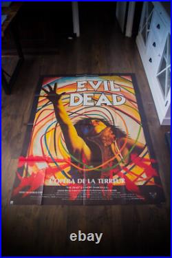 EVIL DEAD Horror Large French Grande Vintage Movie Poster Original EVIL DEAD Horror Large French Grande Vintage Movie Poster Original