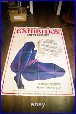 EXHIBITION Sexploitation French Grande Vintage Movie Poster Original 1975
