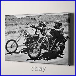 Easy Rider 1969 Movie Motorcycle Vintage 1960s Movies Canvas Wall Art Print