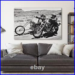 Easy Rider 1969 Movie Motorcycle Vintage 1960s Movies Canvas Wall Art Print
