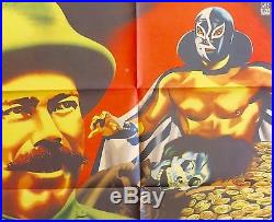El Tesoro De Pancho Villa Mexican Movie Poster 1954 Vintage