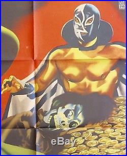 El Tesoro De Pancho Villa Mexican Movie Poster 1954 Vintage