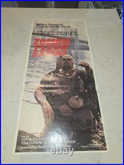 Extremely Rare Australian (1980) Flesh Eaters Horror Movie Poster 30×14 Vintage