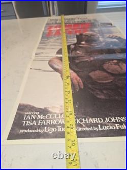 Extremely Rare Australian (1980) Flesh Eaters Horror Movie Poster 30×14 Vintage