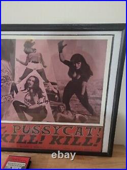 FASTER PUSSYCAT KILL! KILL! Movie Poster Vintage 35X23 Russ Meyer SIGNED + VHS