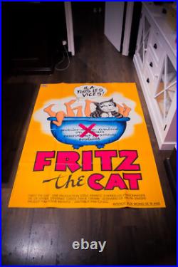 FRITZ THE CAT ORIGINAL Large French Grande Vintage Movie Poster Original 1972