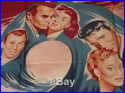 FROM HERE TO ETERNITY old Vintage LARGE Rare 1950s Movie Poster 63 x 47 Sinatra