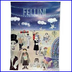 Fellini Parade Vintage 1984 Giuliano Geleng Poster 19 x 26 1/2