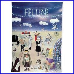 Fellini Parade Vintage 1984 Giuliano Geleng Poster 19 x 26 1/2