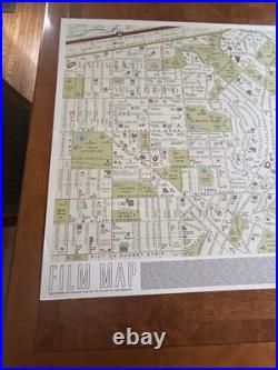 Film Map Rare VNTG UK Street Map Movie Poster 900+ Titles Art of Cartography