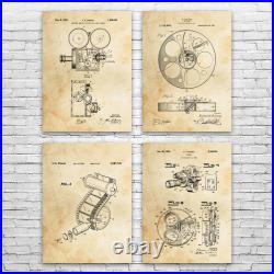 Film Production Patent Posters Set of 4 Hollywood Decor Film Director Actor Gift