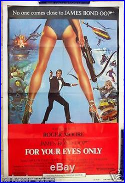 For Your Eyes only original James Bond 007 movie poster Roger Moore 100 X 70