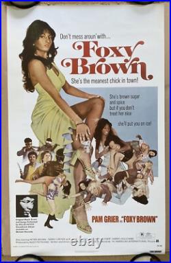 Foxy Brown Movie Poster Pam Grier Vintage Gangster Mafia Pop Culture 1970s