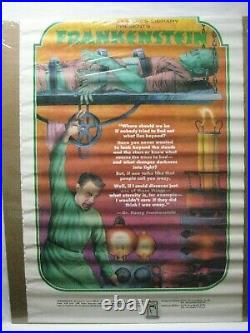 Frankenstein Movie Vintage Poster Garage 1974 Book Advertisement Ad Cng1177