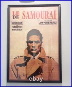 French classic Le Samouraï Alain Delon Vintage Framed Movie Poster Large 41 x 28