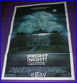 Fright Night 1985 Original Vintage Movie Poster Horror Scary