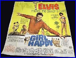 GIRL HAPPY MINT 6 sheet Original Vintage 1965 MGM Movie Poster ELVIS PRESLEY