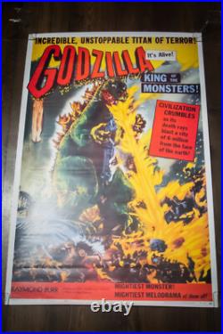 GODZILLA 1956 COMMERCIAL REPRINT US 1 Sheet Vintage Movie Poster Original 1980
