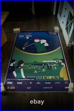 GOLF FRENCH OPEN ROLEX SERIES Vey Rare 4x6 ft Shelter Movie Poster Original 2018