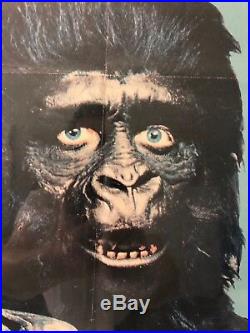 GO APE Vintage 1974 Planet Apes CBS FOX Rare MOVIE POSTER kitsch art low brow