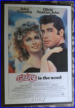 GREASE? 27 x 41 ROLLED ORIGINAL VINTAGE MOVIE POSTER, 1978, MINT