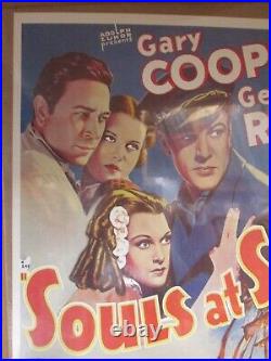 Gary Cooper Souls at Sea 1970's reprint Vintage Poster movie Frances inv#7081