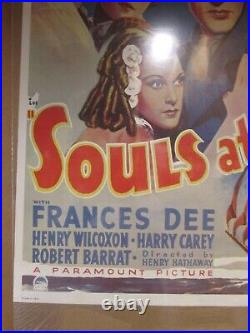 Gary Cooper Souls at Sea 1970's reprint Vintage Poster movie Frances inv#7081