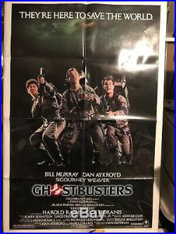 Ghostbusters 1984 Origional US One Sheet Movie Poster 27x41 Folded Vintage 80s