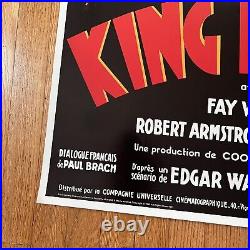 Giant 1933 KING KONG FRENCH Poster VINTAGE MONSTER MOVIE PRINT 40x26 1999 Big