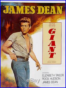 Giant (1956)James DeanElizabeth TaylorHudsonVintage Movie Poster Art 20x28