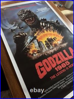 Godzilla 1985 RARE VINTAGE Original Theatrical POSTER 26x41 Rolled One Sheet