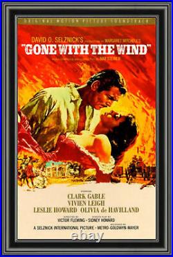 Gone With The Wind Framed Classic Movie Poster Reprint Vintage Home Décor