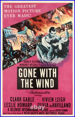 Gone with the Wind Vintage Romance/War Movie Poster