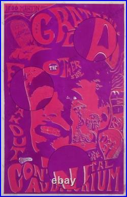 Grateful Dead Continental Auditorium 1966 Psychedelic Concert Wall Art Print Ret