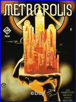 HUGE 36 X 48 METROPOLIS Movie Film 1927 German Vintage Poster Repro FREE SHIP