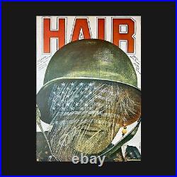 Hair by Andrzej Pagowski 1980. Original vintage Polish movie poster