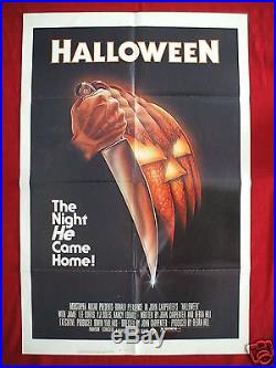 Halloween 1978 Original Movie Poster 1sh Michael Myers Mask Vintage Near Mint