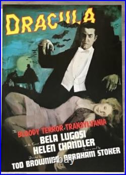 Halloween Horror Vtg 1976 Bela Lugosi's Dracula Movie Poster Portal Publications