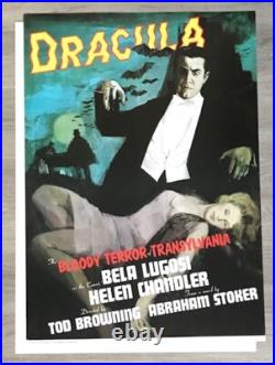 Halloween Horror Vtg 1976 Bela Lugosi's Dracula Movie Poster Portal Publications