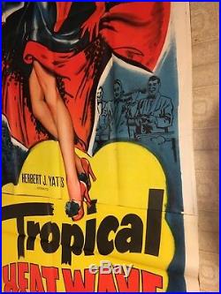 Huge Vintage Tropical Heat Wave Movie Poster 3 Sh Estelita Cuban Star