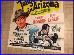 Huge Vintage Western Movie Poster Toughest Man In Arizona 3 Sh