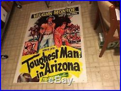 Huge Vintage Western Movie Poster Toughest Man In Arizona 3 Sh