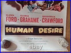 Human Desire Glenn Ford 14x36 vintage movie poster